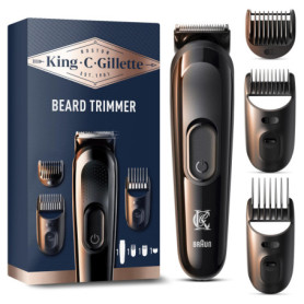 Tondeuse à Barbe Sans Fil King C. Gillette avec 5 Sabots Interchangeables