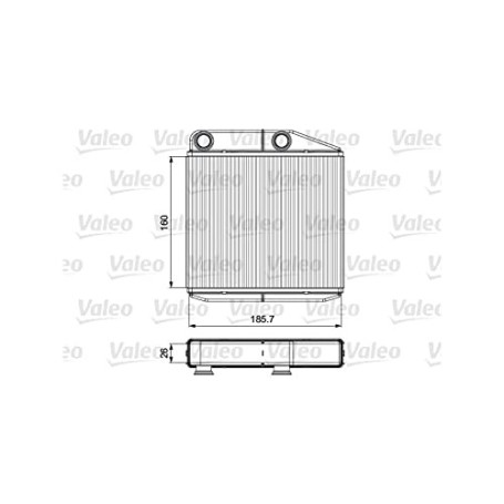 Radiateur de chauffage Valeo 811502 pour véhicules compatibles