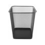 Corbeille à Papier Métal D.RECT KOMO 18 L - Poubelle de Bureau Carrée Noir