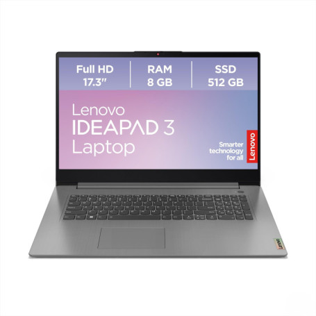 Lenovo IdeaPad 3 - Ordinateur Portable 17,3" Full HD, AMD Ryzen 5, 8 Go RAM, 512 Go SSD, Windows 11