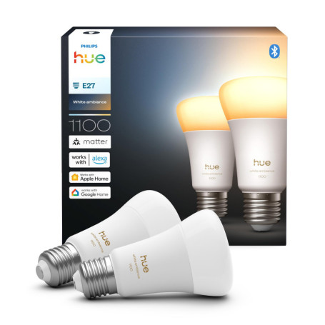 Ampoule Connectée Philips Hue A60 White Ambiance - Pack de 2