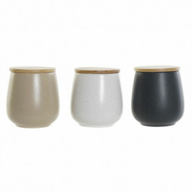 Boîte DKD Home Decor Bois d'hévéa Grès (3 pcs) (10 x 10 x 13 cm) 61,99 €