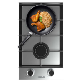 Plaque de Gaz 2 Feux Cecotec Bolero Squad G Inox avec Brûleur WOK