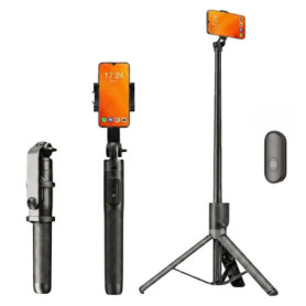 Perche à Selfie Trépied Bluetooth Compact avec Télécommande - 70 cm