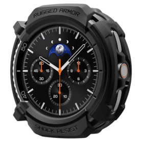 Coque Spigen Rugged Armor pour Samsung Galaxy Watch 8 Classic 46mm - Noir Mat