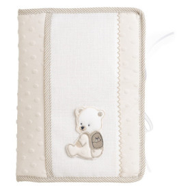 Sac à langer en tissu doux avec broderie personnalisable - Beige