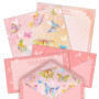 Lot de 48 Feuilles de Papeterie Aquarelle Papillon avec Enveloppes Auto-Adhésives