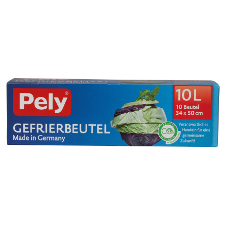 Pely Boîte de 10 Sacs de Congélation 10L - Qualité Allemande