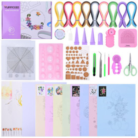 Kit Complet de Quilling YURROAD pour Débutants avec Outils et Bandes de Papier