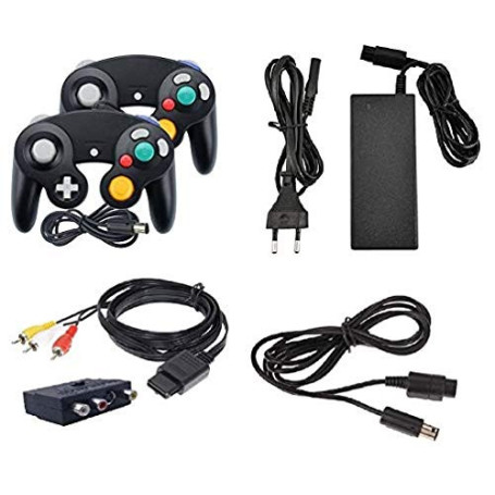 Kit d'Accessoires Complet pour Nintendo Game Cube - Câbles et Manettes Inclus