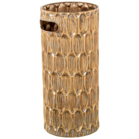 Porte-Parapluie Rond en Métal Doré - 20x45 cm