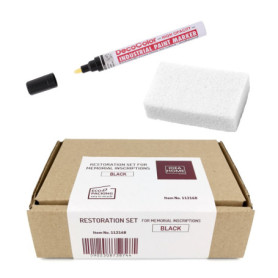 Set de Marqueurs à Huile Noir pour Restauration d'Inscriptions