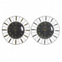 Horloge Murale DKD Home Decor Verre Argenté Doré Fer (2 pcs) (70 x 7 x 70 cm) 179,99 €