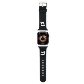 Bracelet en Silicone Noir Karl Lagerfeld pour Apple Watch 38/40/41 mm