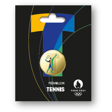 Médaille Officielle Jeux Olympiques Paris 2024 - Blister Tennis