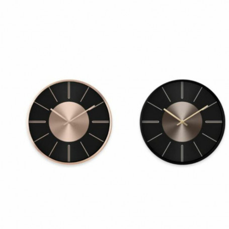 Horloge Murale DKD Home Decor Noir Cuivre Aluminium (30 x 4 x 30 cm) (2 pcs) 49,99 €