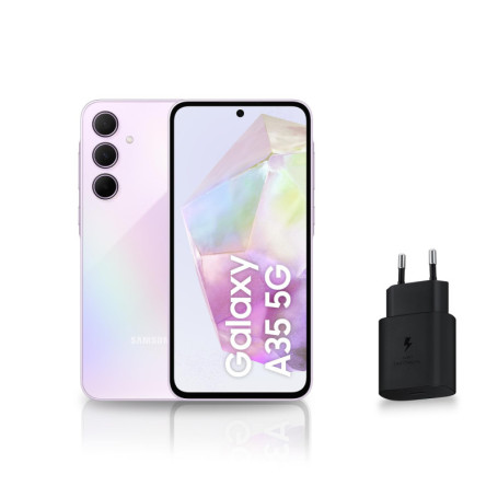Samsung Galaxy A35 5G - Smartphone Android 128 Go Lilas avec Chargeur Rapide 25W