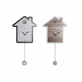 Horloge Murale DKD Home Decor Blanc Maison Bois MDF (32 x 4.5 x 56 cm) (2 pcs) 68,99 €