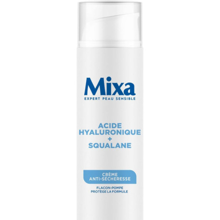 Mixa Crème Hydratante Visage - Acide Hyaluronique & Squalane pour Peaux Sèches