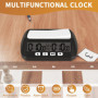 Horloge d'échecs numérique Jevina - Minuterie portable multifonction noire