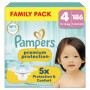 Couches Pampers Premium Protection Taille 4 - 186 unités pour peaux sensibles