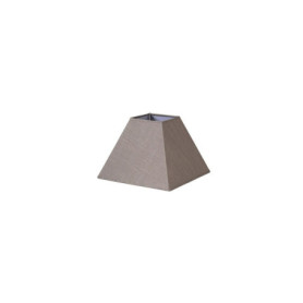 Abat-jour pyramide Tenorio en lin gris E27