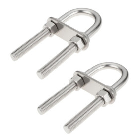 Lot de 2 Boulons en U en Acier Inoxydable 304 pour Fixation Marine