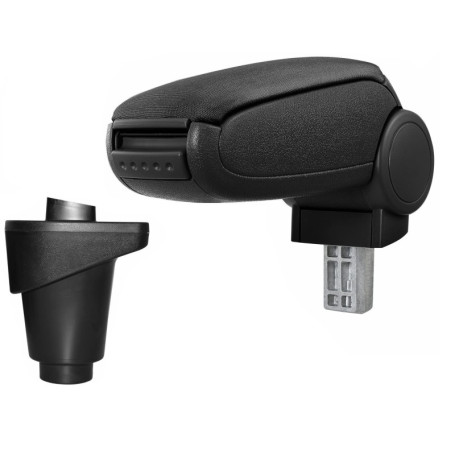 Accoudoir Central de Rangement pour Fiat 500L - Noir avec Revêtement Tissu