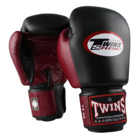 Gants de Boxe Twins Special BGVL 3 Noir/Bordeaux - 16 oz