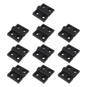 Lot de 10 Charnières en Nylon Noir pour Camping-car et Caravane - 57x46x8mm