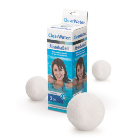 Clearwater Lot de 3 Balles Absorbantes pour Piscine et Jacuzzi