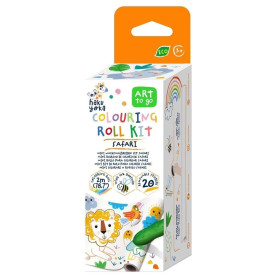 Kit de peinture à la cire Haku Yoka Safari avec rouleau et craies colorées