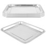 Lot de 6 Plateaux de Service Rectangulaires en Acier Inoxydable - 32 x 27 cm