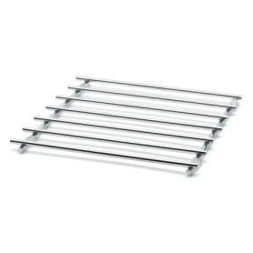 Dessous de Plat Carré en Acier Chromé avec Trépied - Protection Élégante pour Casseroles