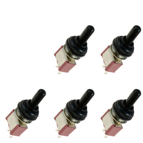 Pack de 5 Interrupteurs à Bascule Miniatures Étanches Mintice
