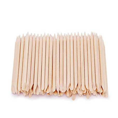 Lot de 100 bâtons en bois d'oranger pour manucure et nail art - STALEKS PRO