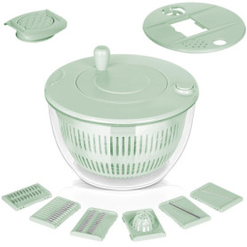 Essoreuse à Salade VINATO avec Saladier 4,5L et Mandoline Multifonction