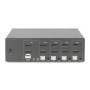 Switch KVM 4 Ports Dual-Display 4K Display-Port - DIGITUS