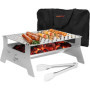 Barbecue Portable en Acier Inoxydable 35.6 x 31 cm pour Camping