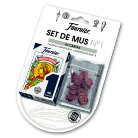 Fournier Mus and Tute - Lot de Cartes Espagnoles Multicolores avec Manuel