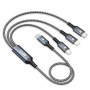 Câble Chargeur Multi Embout GIANAC 100W - 50 cm USB C, Lightning et Micro