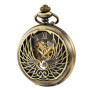 Montre de Poche Mécanique TREEWETO avec Chiffres Romains et Ailes d'Aigle - Bronze