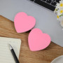 Lot de 4 blocs-notes adhésifs en forme de cœur rose pastel - 100 feuilles chacun