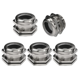 Lumonic Set de 5 Presse-étoupes Métalliques M32 IP68 avec Contre-écrou