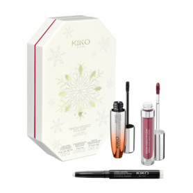 Coffret Maquillage Glamour Kiko Milano - Mascara, Rouge à Lèvres et Ombre à Paupières