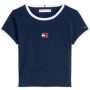 T-shirt Heritage Tommy Hilfiger pour Filles - Bleu Marine 10 Ans