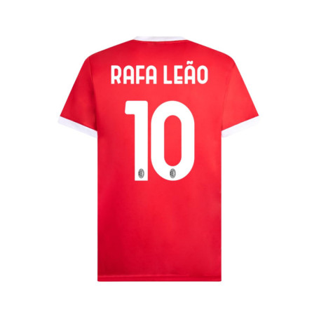 Maillot de Football AC Milan Rafa Leao 10 - Rouge/Noir - Réplique Officielle