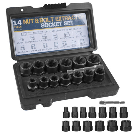 Kit de 14 Extracteurs d'Écrous PRITOK - Outils pour Vis Endommagées et Rouillées