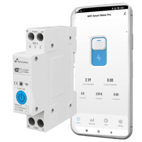 Interrupteur WiFi DIN avec Compteur de Consommation NIVIAN - Contrôle à Distance et Automatisations