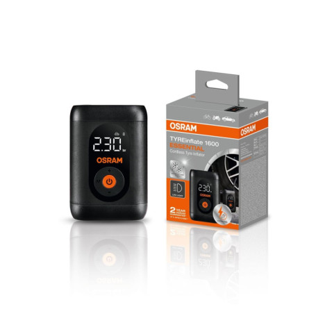 Gonfleur de Pneus Numérique OSRAM TYREinflate 1600 ESSENTIAL - Compact et Rechargeable